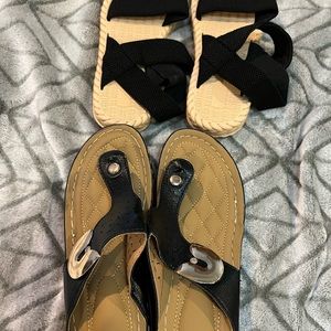 Two pairs of women’s sandals
